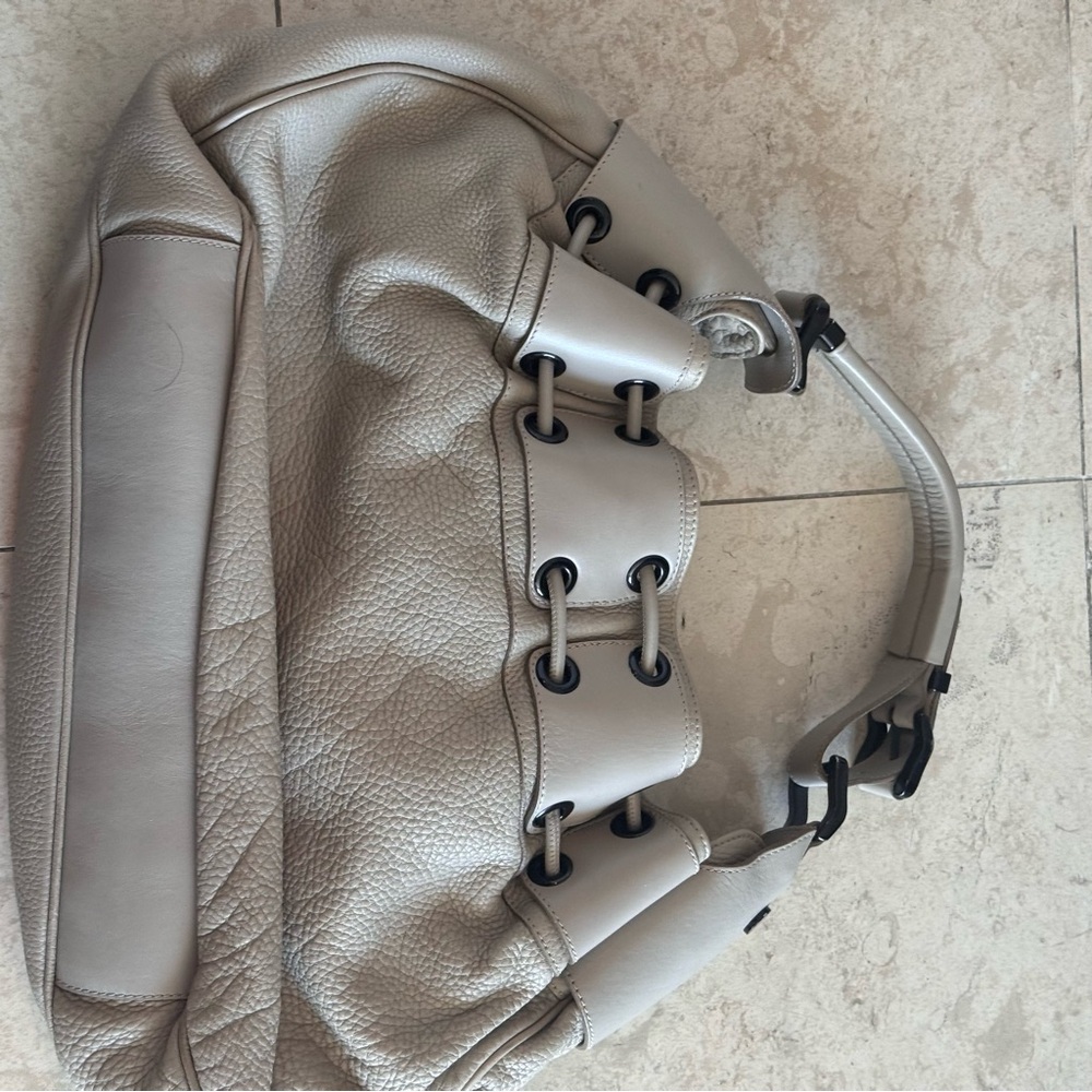 BURBERRY PRORSUM WARRIOR BAG Large Beige With Black Hardware Excellent Condition - Picture 8 of 14